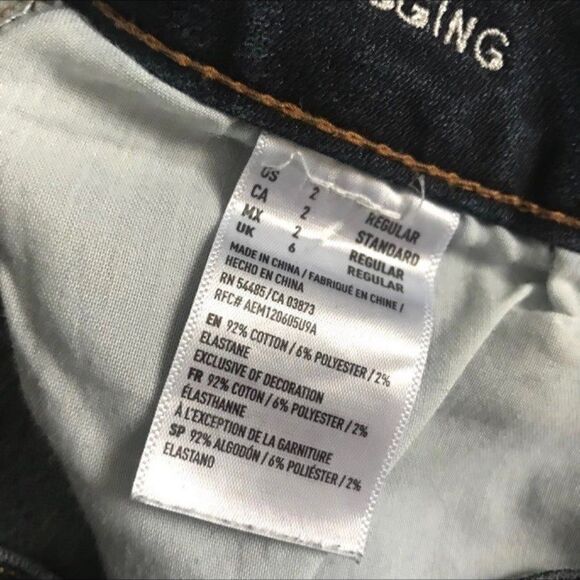 American Eagle Jeans Jegging Hi Rise Super Stretch Skinny 2 2R 26 x29 Ripped AEO - Picture 4 of 12